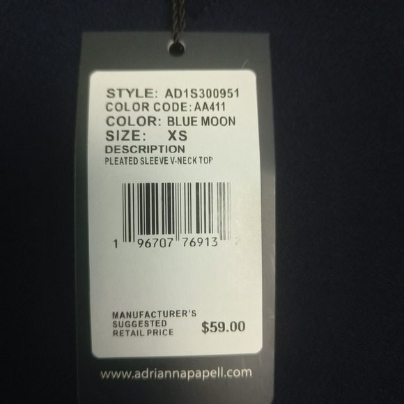 Adrianna Papell WOMENS Printed Sleeveless Collared Top, Size S - Picture 8 of 10